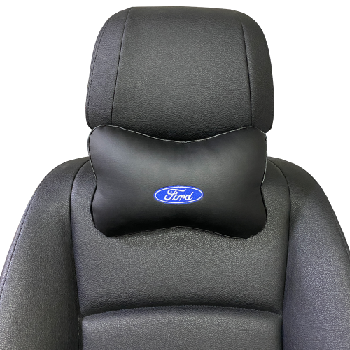 Подушки под шею Подушка под шею черная с вышивкой Ford